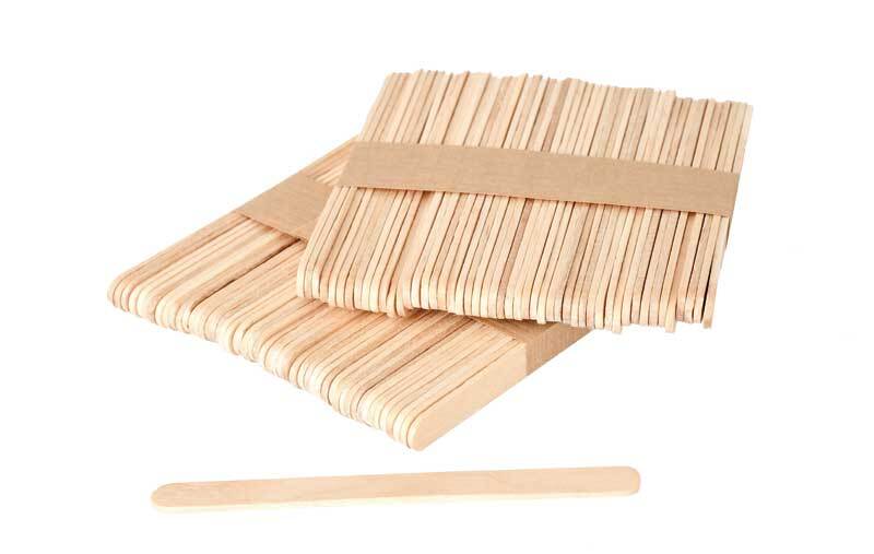 100 stuks houten stokjes, houten of ijsstokjes in naturel om mee te knutselen modellen te bouwen online kopen | Aduis