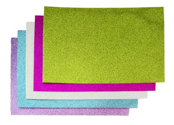 Voorstellen lijden bestrating Schuimrubber (foam) - glitter, 5 stuks, gekleurd online kopen | Aduis