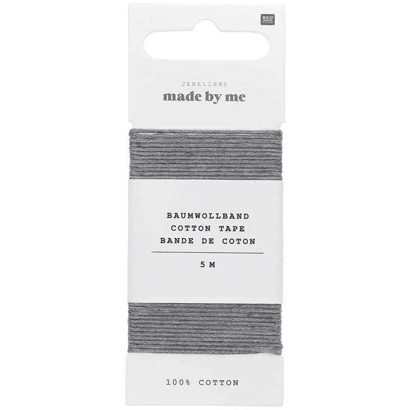 Katoenen band Ø 1 mm 5 m, grijs online kopen | Aduis