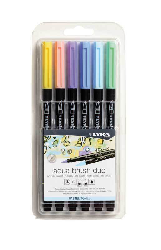 nog een keer Ontmoedigen Riskeren Aqua Brush Duo penseelstiften, 6 stuks, pastel online kopen | Aduis