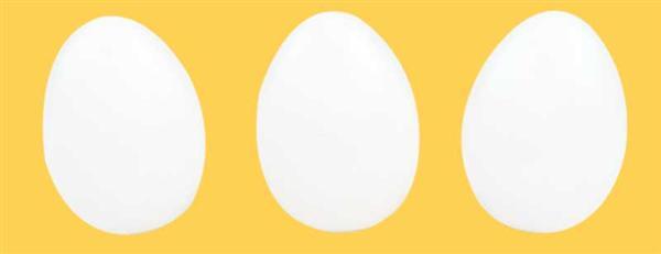 Startpunt klok leerplan Plastic eieren wit - 40 x 60 mm, 50 stuks online kopen | Aduis