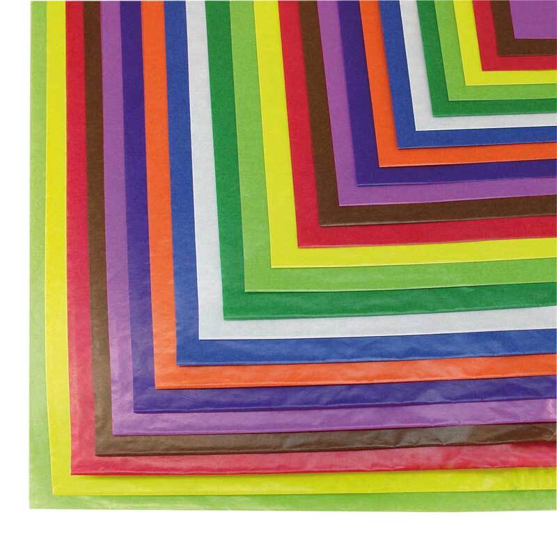Transparant papier - 70 x 100 cm, 25 vel, gekleurd online kopen Aduis