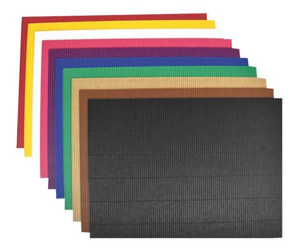 snijden Bezwaar Onrechtvaardig Kleurrijk golfkarton verpakking in 10 verschillende kleuren, afmeting: 25 x  35 cm. online kopen | Aduis