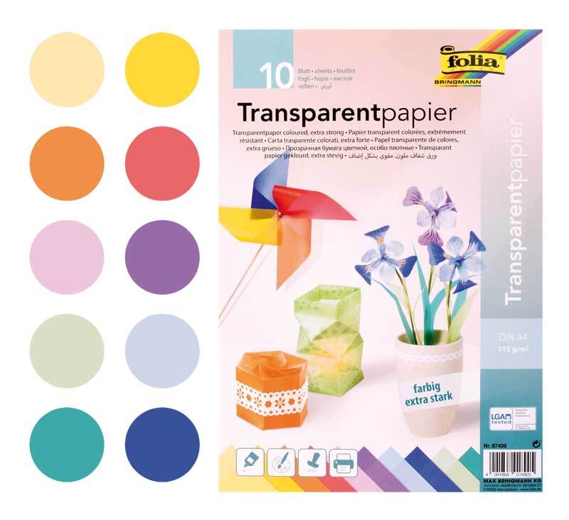 zoet half acht zag Transparant papier - A4, 10 vel, gekleurd online kopen | Aduis