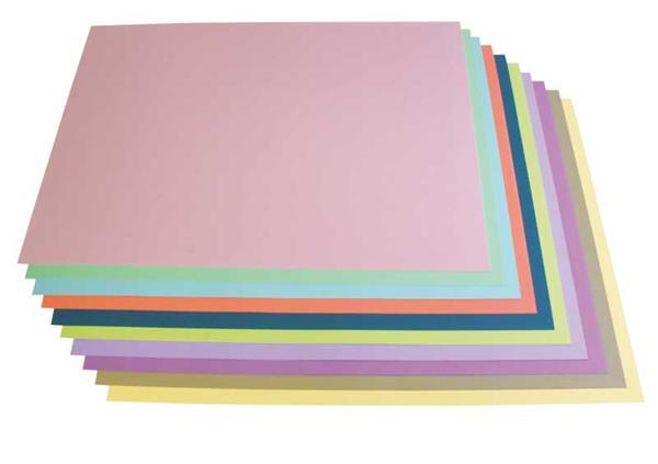 Allemaal werkwoord explosie Gekleurd tekenpapier - 50 x 70 cm, 20 st., pastel online kopen | Aduis