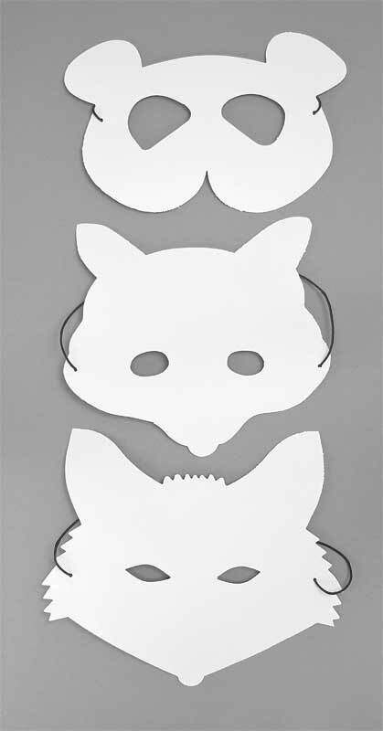 Besmettelijke ziekte wimper Ham Blanco maskers - panda/vos/wasbeer online kopen | Aduis