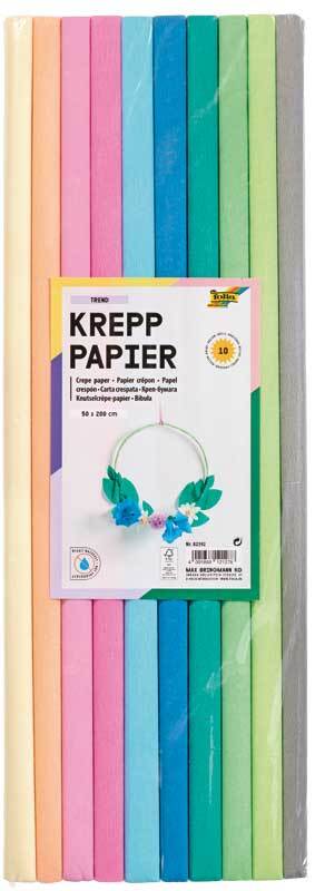 communicatie uitslag Gespierd Crêpepapier set kleurig gesorteerd in 10 pastelkleuren online kopen | Aduis