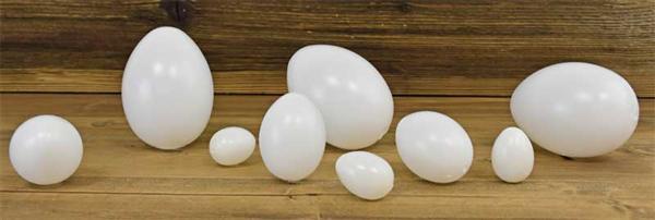 boog Waarneembaar gordijn Plastic eieren wit - 40 x 60 mm, 50 stuks online kopen | Aduis