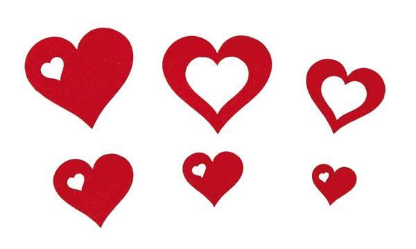 niet verwant Draaien Honger Vilten decoratiedelen hartjes - rood online kopen | Aduis