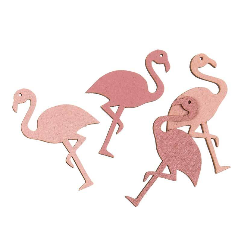 Houten decoratiedelen - flamingo, roze online | Aduis